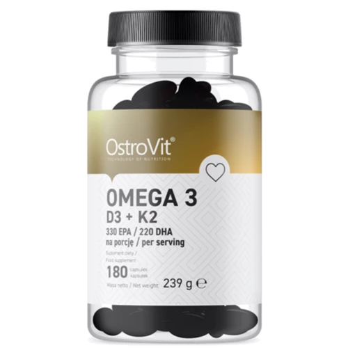 OstroVit Omega 3 D3+K2 Омега 3 D3+K2 180 капсул