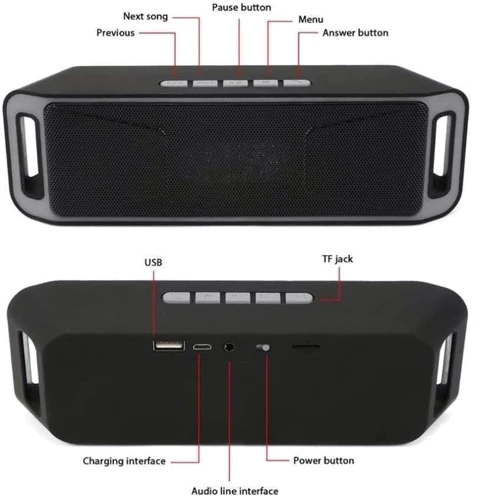 Bluetooth Колонка Music Megabass A2dp Stereo SC-208 Gray фото 2