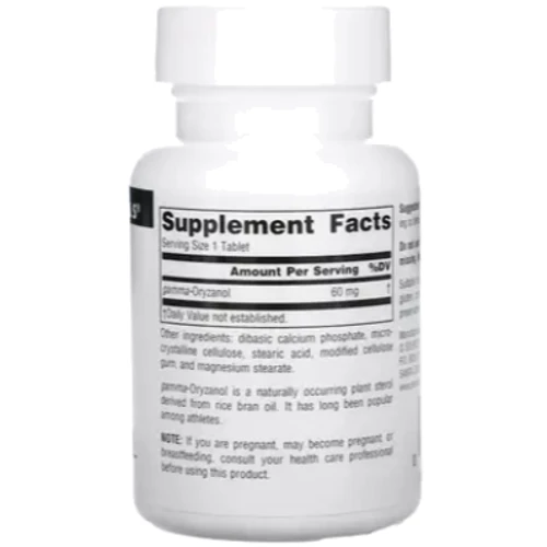 Source Naturals Gamma Oryzanol 60 mg 100 tab / 100 servings: Стать Унисекс