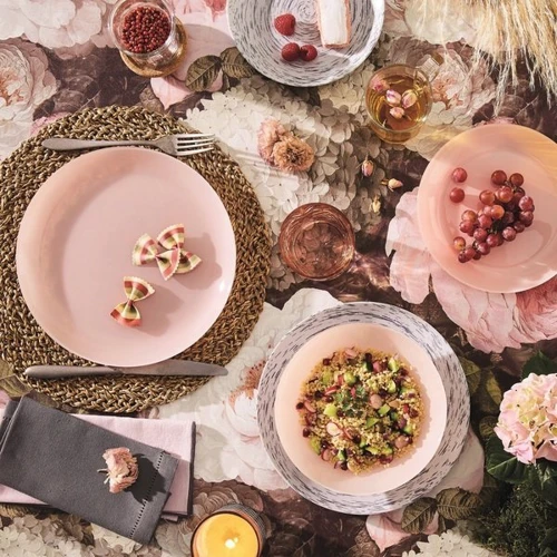 Тарілка Luminarc Arty Pink Quartz 26 см (Q2944): Матеріал Стекло