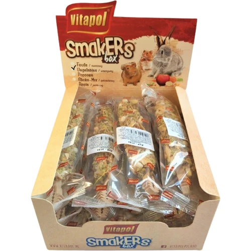 Набор лакомств для грызунов Vitapol Smakers Box колба с овощами 12 шт (5904479131317)