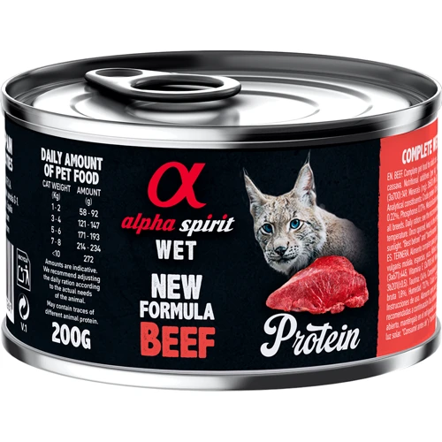 Влажный корм Alpha Spirit для котов Beef с говядиной 200 г (as311261)