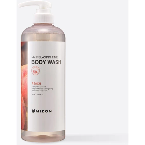 Mizon My Relaxing Time Peach Гель для душа с экстрактом персика 800 ml