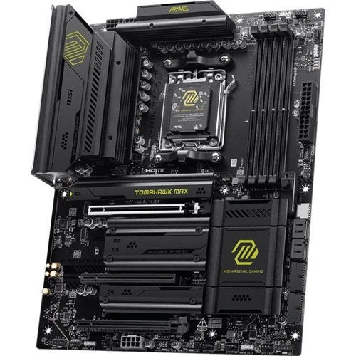 MSI MAG B850 TOMAHAWK MAX WIFI UA: Дополнительно Радиатор на VRM, Адаптер Wi-Fi, Поддержка RAID, Поддержка UEFI