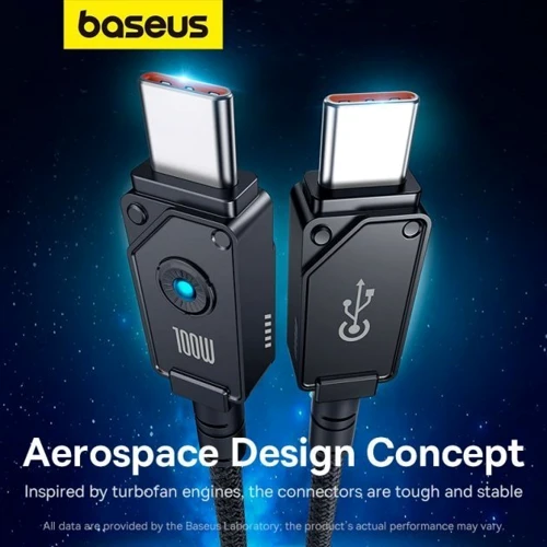 Кабель Baseus USB-C to USB-C Unbreakable Series 100W 1m Black (P10355800111-00) фото 9