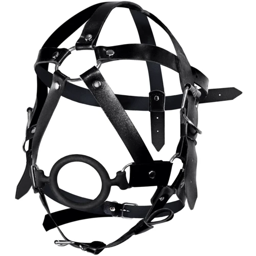 Кляп-маска із силіконовим кільцем Art of Sex - Tamer, чорний