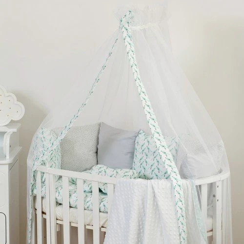 Постельный комплект 8 эл. Twins Dolce Птички 4064-DB-406, mint, мятный: Тип постельный комплект