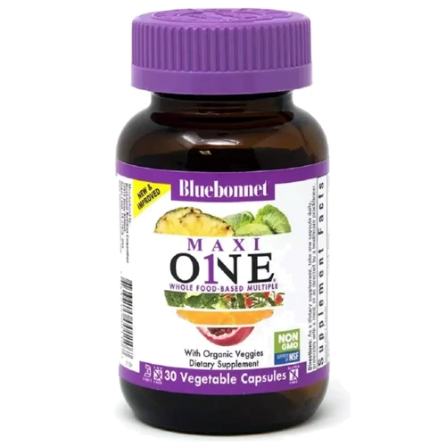 Bluebonnet Nutrition MAXI ONE With Iron Мультивитамины c железом 30 вегетарианских капсул