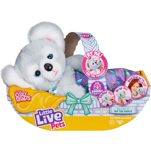 Интерактивная игрушка Moose Little Live Pets Коала - обнимашка: Датчики прикосновения, акустический