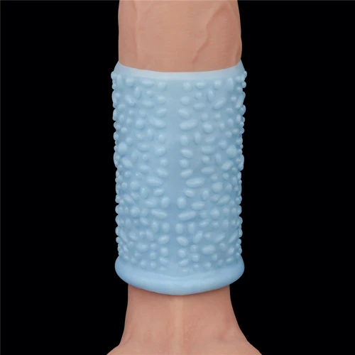 Насадка на член LoveToy Knights Ring Vibrating Drip Blue