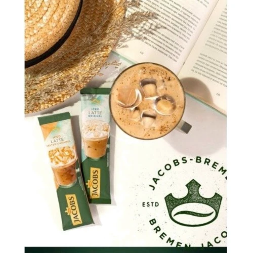 Напій кавовий розчинний Jacobs Salted Caramel Iced Latte 3в1 10х21.3 г (8714599107416): Вид напою Напиток кофейный растворимый