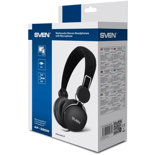 Наушники SVEN AP-320M Black: Сопротивление наушников (Ом) 32