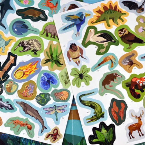 Гра з багаторазовими наклейками Розумник Життя на землі KP-009