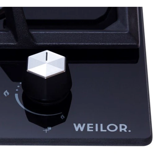 Варочная поверхность газовая Weilor GG W604 BL: Расположение панели спереди