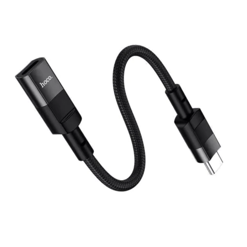 Кабель Hoco Cable USB-C to Lightning U107 Female 0.1m Black: Тип USB-C - Lightning