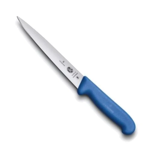 Кухонный нож Victorinox Fibrox Filleting Flex 18см с синей ручкой (5.3702.18)