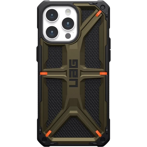 Чехол для iPhone Urban Armor Gear UAG Monarch Kevlar Elemental Green (11429811397B) for iPhone 15 Pro Max: Материалы поликарбонат и полиуретан