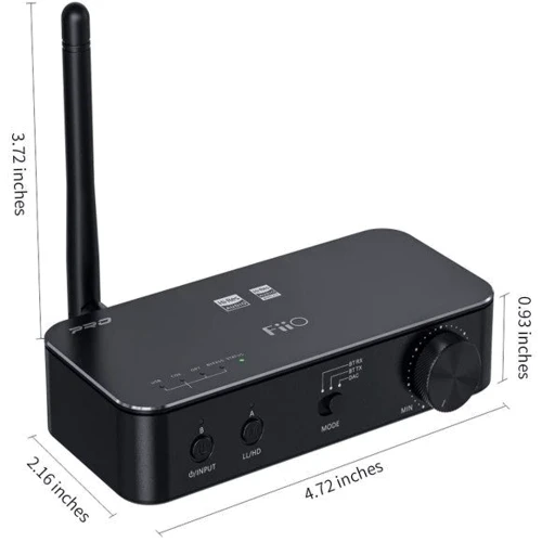 FIIO BTA30 PRO USB-C Black: Входы Bluetooth, USB, Коаксиальный (Coax), Оптический (Toslink)