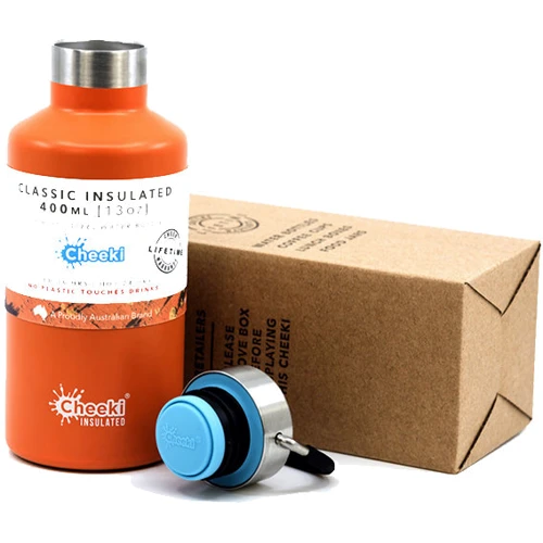 Дитячий термос Cheeki Classic Insulated 400 мл Orange: Матеріал колби Нержавіюча сталь