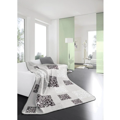 Плед Biederlack Chill Time Tre.QR-Code150х200см (674845): Цвет серый