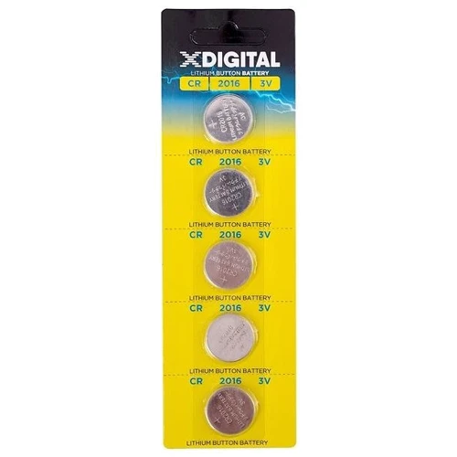 X-Digital CR2016 bat Lithium 5шт (CR2016-5B)