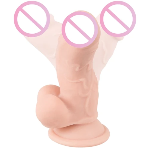 Фаллоимитатор с мошонкой Orion Nature Skin Small Bendable Dildo