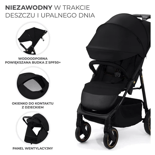 Прогулянковий візочок Kinderkraft TRIG 3 Black (Hnrt_4735): Кількість блоків 1