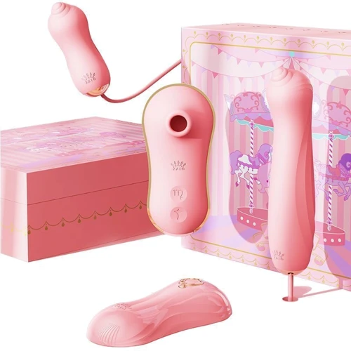 Набор 3в1 Zalo - UNICORN Set Pink Виброяйцо + пульсатор + вакуумный стимулятор