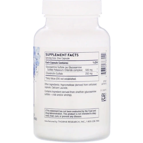 Thorne Research, Glucosamine & Chondroitin, 90 Vegetarian Capsules (THR-76702): Тип Глюкозамін