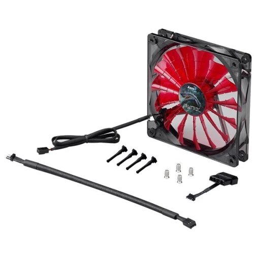 Кулер Aerocool Shark Fan 120мм (Devil Red)LED Retail: Уровень шума, dB 26.5 или 12.6 (с кабелем для понижения)