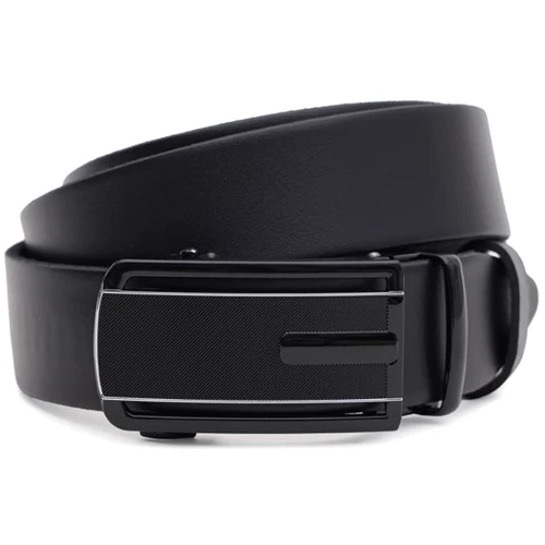 Чоловічий ремінь Borsa Leather чорний (125v1genav37-black)