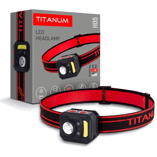 Фонарь туристический TITANUM 250Lm 6500K (TLF-H05): Тип Налобный