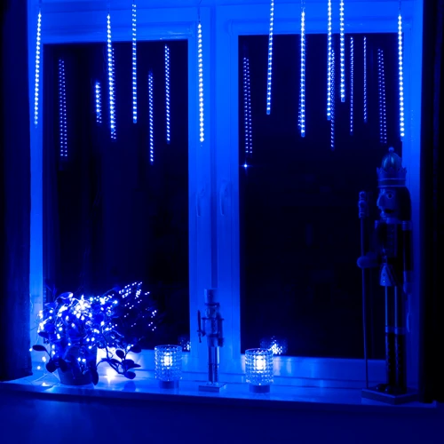 Гирлянда метеоритный дождь Springos 3 м 144 LED CL1215 Blue фото 7