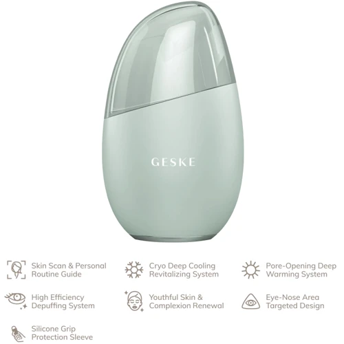 Массажер GESKE Cool&Warm Eye and Face Massager 7в1 green