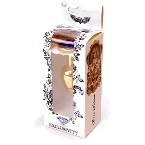Анальная пробка BOSS of TOYS Boss Series - Jewellery Gold PLUG Purple S (BS6400025)