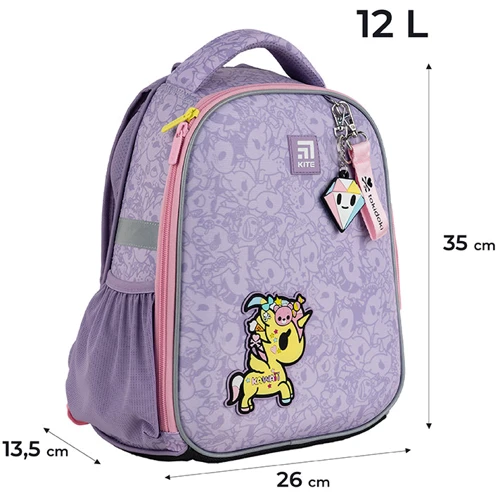 Рюкзак каркасный Kite TK24-555S Education 555 Tokidoki (TK24-555S): Возрастная группа от 6 до 10 лет