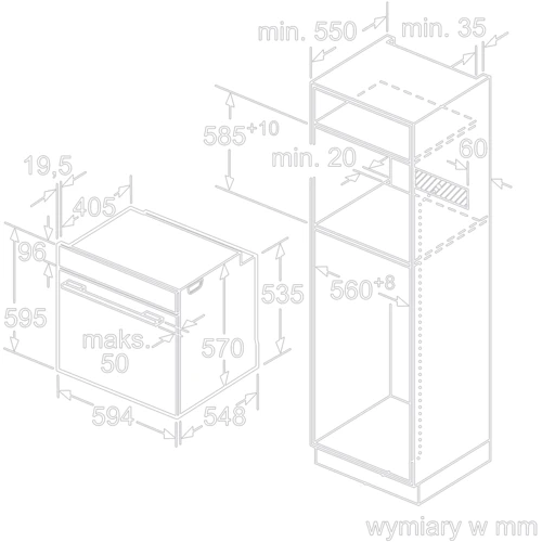 Духова шафа електрична Bosch HBA334YS0: Об'єм, л 71