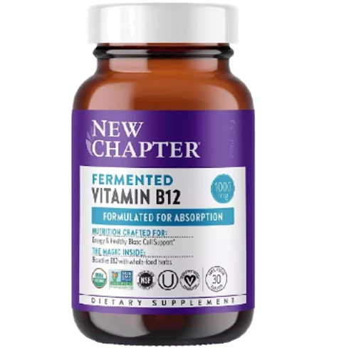New Chapter Fermented Vitamin B12 Вітамін B12 Ферментований 1 мг 30 таблеток