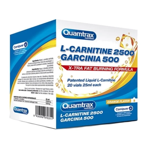 Жиросжигатель Quamtrax L-Carnitine 2500 Garcinia 500 20x25 ml Orange