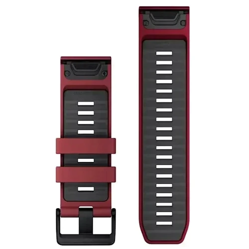 Ремешок Garmin QuickFit 26mm Watch Bands Marsala/Graphite Silicone (010-13393-06): Цвет бордовый