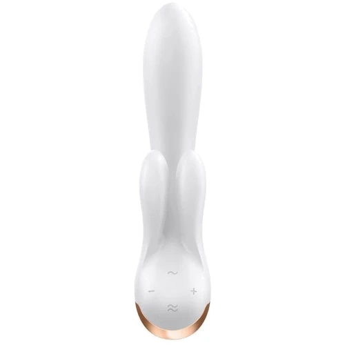 Смарт вібратор кролик із подвійним відростком Satisfyer Double Flex White
