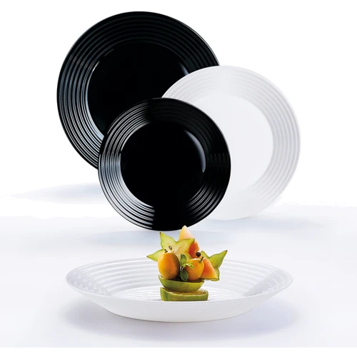 Столовий сервіз Luminarc Harena Black & White 18 пр. (N1518)
