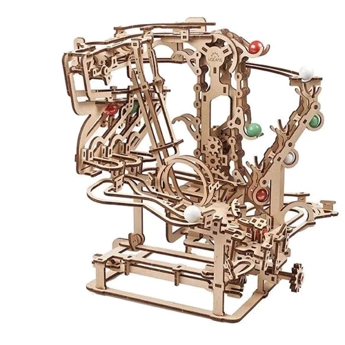 Механічний 3D пазл UGEARS Механічна модель Марбл-траса Ланцюговий витяг (70156) фото 6