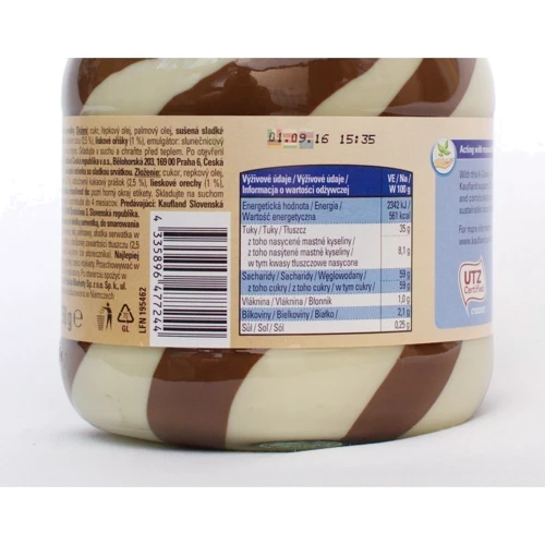 Шоколадна паста Classic Chocremo Duo Cream 750 г (WT01102): Вага, г 750 г