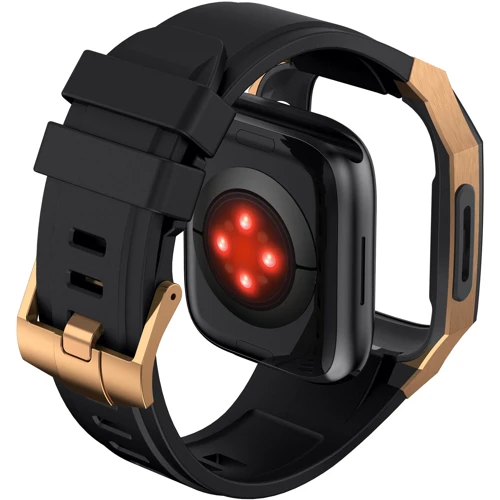 Аксессуар для Watch Fluororuuber with Stainless Stell Case Black/Gold (FLS181117) for Apple Watch 44/45/49mm Ultra фото 14