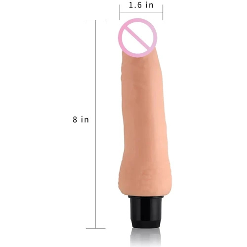 Вибратор LoveToy Real Feel Cyberskin Vibrator 2 Flesh 8 (телесный)