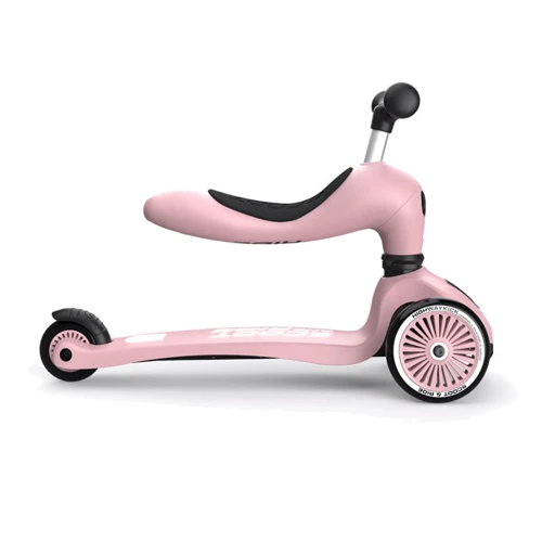 Самокат Scoot&Ride серии Highwaykick-1 пастельно-розовый, до 3 лет/20кг: Материал колес полиуретан
