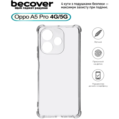Чохол для телефона BeCover TPU Case Anti-Shock Clear для Oppo A5 Pro (713813)