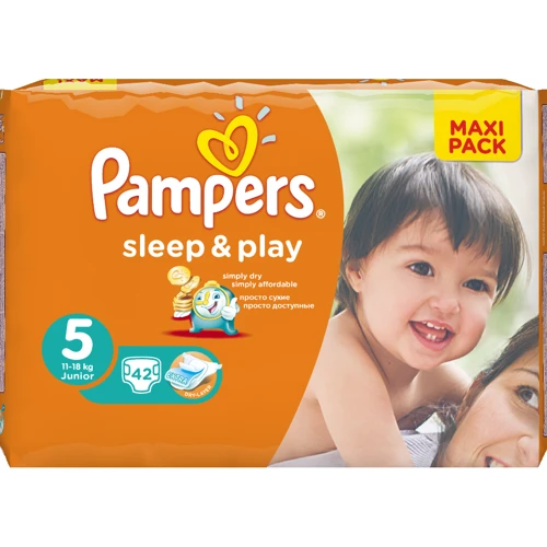 Подгузники Pampers Sleep & Play Junior (11-18 кг) Эконом 42шт (4015400224068): Пол ребенка Унисекс