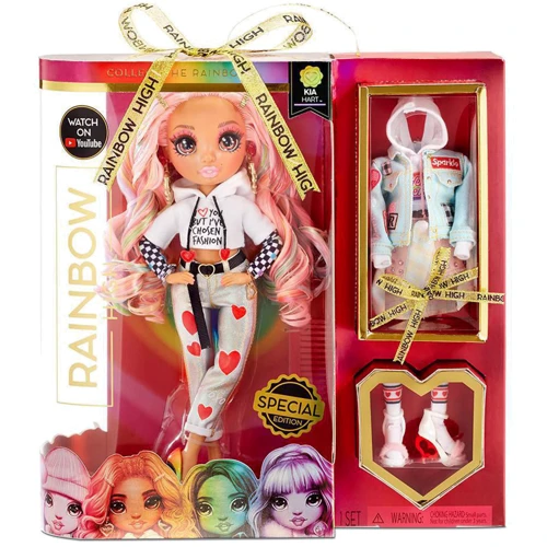 Колекційна лялька Rainbow High - Кіа Сердечко (з аксесуарами): Висота, см 27